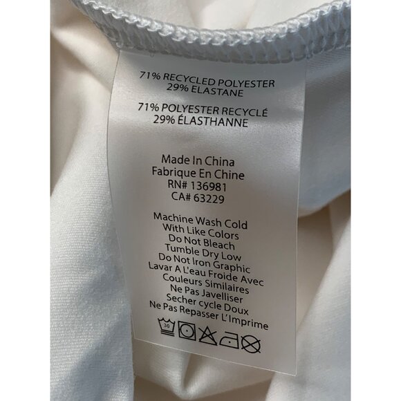 Spiritual Gangster Lexi Active White Twist Back Dress M Inner Shorts 8339 EUC - Picture 8 of 10